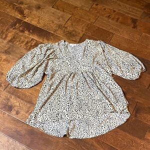 Umgee Animal Print V-Neck Top